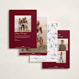"Holiday gifts" - Holiday Cards in Burgundy by Susan Zinader - Back of Card Options