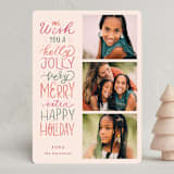 "Holly Jolly Very Merry" - Holiday Cards in Merry Berry by Ashley DeMeyere - Front