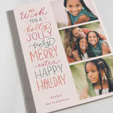 "Holly Jolly Very Merry" - Holiday Cards in Merry Berry by Ashley DeMeyere - Detail