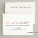"Holly Jolly Very Merry" - Holiday Cards in Merry Berry by Ashley DeMeyere - FREE Recipient Addressing