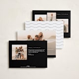 "Vacation Postcard" - Holiday Cards in Charcoal by Amy Payne - Back of Card Options
