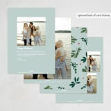 "Peace Greenery" - Holiday Cards in Wintermint by Julia Mehoke - Back of Card