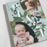 "Peace Greenery" - Holiday Cards in Wintermint by Julia Mehoke - Detail