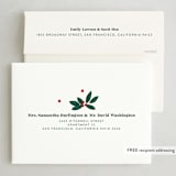 "Peace Greenery" - Holiday Cards in Wintermint by Julia Mehoke - FREE Recipient Addressing