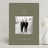 "Classic First Christmas" - Holiday Cards in Olive by Susan Zinader - Front