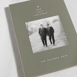 "Classic First Christmas" - Holiday Cards in Olive by Susan Zinader - Detail