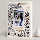 "Over The River" - Holiday Cards in Winter Frost by Julie Murray - Folded Card