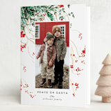 "Branches and Berries" - Holiday Cards in Cranberry by Eve Schultz - Folded Card
