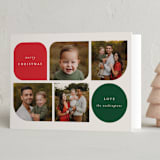 "Modern Colorblock" - Holiday Cards in Santa by Ashley Iwafuchi - Folded Card