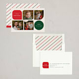 "Modern Colorblock" - Holiday Cards in Santa by Ashley Iwafuchi - Assembled