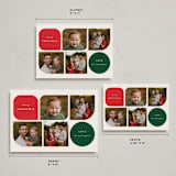 "Modern Colorblock" - Holiday Cards in Santa by Ashley Iwafuchi - Formats Available