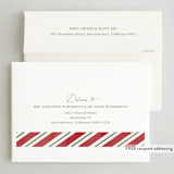 "Vintage Candy Cane" - Holiday Cards in Poinsettia by Angela Garrick - FREE Recipient Addressing