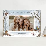 "Winnie the Pooh Snow Day" - Holiday Cards in Ice by Becky Nimoy - Front