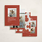"Snapshots" - Holiday Cards in Cherry by Pixel and Hank - Back of Card Options