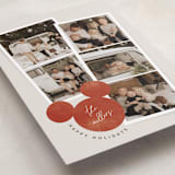 "Snapshots" - Holiday Cards in Cherry by Pixel and Hank - Detail