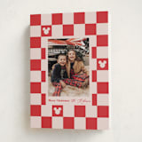 "Disney Mickey Checkerboard" - Holiday Cards in Minnie's Bow by Carrie ONeal - Folded Card
