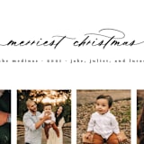 "Merry Photo Strip" - Holiday Cards in Slate by Leah Ragain - Detail