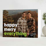"Stand Out" - Holiday Cards in Lime by Lisa Assenmacher - Folded Card