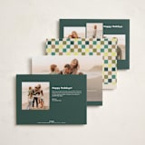 "headline" - Holiday Cards in Spruce by Annie Clark - Back of Card Options