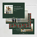 "Folk Flower Frame" - Holiday Cards in Evergreen by Alethea and Ruth - Back of Card Options