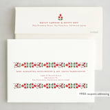 "Folk Flower Frame" - Holiday Cards in Evergreen by Alethea and Ruth - FREE Recipient Addressing