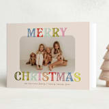 "Merry Text" - Holiday Cards in Gumdrop by Julie Murray - Folded Card