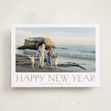 "Headliner" - Holiday Cards in Tan by Nicole Walsh - Front