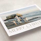"Headliner" - Holiday Cards in Tan by Nicole Walsh - Detail