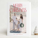 "Merry Title" - Holiday Cards in Poinsettia by Brooke Chandler - Folded Card