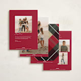 "shimmering tartan" - Holiday Cards in Holly by Rebecca Durflinger - Back of Card Options