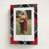 "shimmering tartan" - Holiday Cards in Holly by Rebecca Durflinger - Folded Card