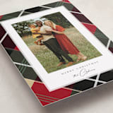 "shimmering tartan" - Holiday Cards in Holly by Rebecca Durflinger - Detail