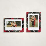 "shimmering tartan" - Holiday Cards in Holly by Rebecca Durflinger - Photo Orientation Options