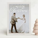 "Handwritten Christmas" - Holiday Cards in Champagne by Nicole Walsh - Front