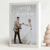 "Handwritten Christmas" - Holiday Cards in Champagne by Nicole Walsh - Folded Card