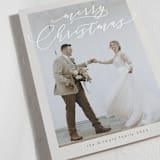 "Handwritten Christmas" - Holiday Cards in Champagne by Nicole Walsh - Detail