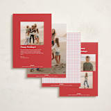 "Classic Border" - Holiday Cards in Berry by Wendy Chung - Back of Card Options