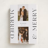 "Merrily Married" - Holiday Cards in Snowflake by Laura Bercovich - Folded Card