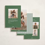 "Grid" - Holiday Cards in Evergreen by Morgan Kendall - Back of Card Options