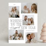 "Quill Pen Five" - Holiday Cards in Coal by Jackie Crawford - Front