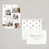 "Quill Pen Five" - Holiday Cards in Coal by Jackie Crawford - Assembled