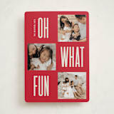 "Slim Type" - Holiday Cards in Scarlet by Kacey Kendrick Wagner - Front