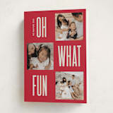"Slim Type" - Holiday Cards in Scarlet by Kacey Kendrick Wagner - Folded Card