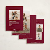 "Arched Simplicity" - Holiday Cards in Holly Berry by Oma N. Ramkhelawan - Back of Card Options