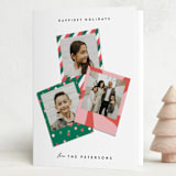 "Gift-Wrapped Snapshots" - Holiday Cards in Peppermint by Maria Alou - Folded Card