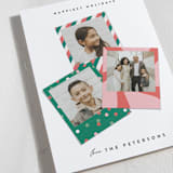 "Gift-Wrapped Snapshots" - Holiday Cards in Peppermint by Maria Alou - Detail