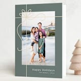 "Gilded Ribbon" - Holiday Cards in Dusk by Michelle Taylor - Folded Card