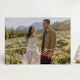 "Very Merry Christmas!" - Holiday Cards in Cranberry by Wildfield Paper Co - Front