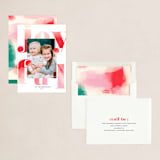 "Joyful Painting" - Holiday Cards in Cranberry by Kimberly FitzSimons - Assembled