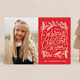 "Very Merry Christmas To You" - Holiday Cards in Cranberry by Kristen Smith - Front